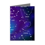 Realistic Night Sky With Constellations Mini Greeting Card Left