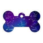 Realistic Night Sky With Constellations Dog Tag Bone (One Side) Front