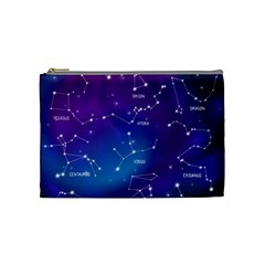 Realistic Night Sky With Constellations Cosmetic Bag (medium) by Cowasu