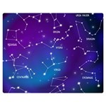 Realistic Night Sky With Constellations Premium Plush Fleece Blanket (Medium) 60 x50  Blanket Front