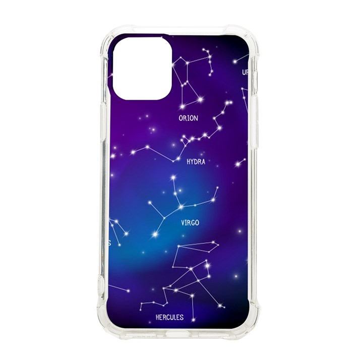 Realistic Night Sky With Constellations iPhone 11 Pro 5.8 Inch TPU UV Print Case