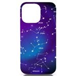 Realistic Night Sky With Constellations iPhone 14 Pro Max Black UV Print Case Front