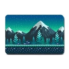 Pixel Mounains Small Door Mat by NiOng