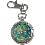 Blue on green flow Key Chain Watches Front