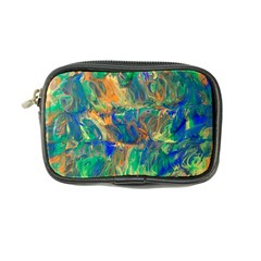 Blue on green flow Coin Purse