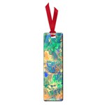 Blue on green flow Small Book Marks Front