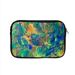 Blue On Green Flow Apple Macbook Pro 15  Zipper Case by kaleidomarblingart