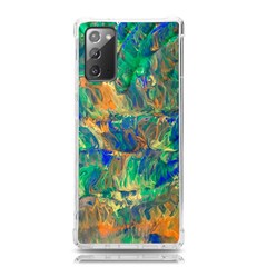 Blue on green flow Samsung Galaxy Note 20 TPU UV Case