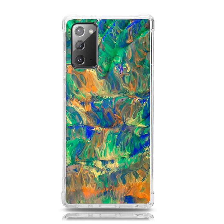 Blue on green flow Samsung Galaxy Note 20 TPU UV Case