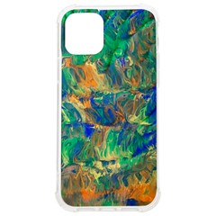 Blue On Green Flow Iphone 12/12 Pro Tpu Uv Print Case by kaleidomarblingart