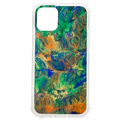 Blue on green flow iPhone 12 mini TPU UV Print Case	