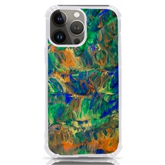 Blue on green flow iPhone 13 Pro Max TPU UV Print Case