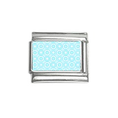 Mazipoodles Baby Blue Check Donuts Italian Charm (9mm) by Mazipoodles