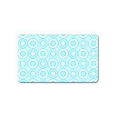 Mazipoodles Baby Blue Check Donuts Magnet (name Card) by Mazipoodles