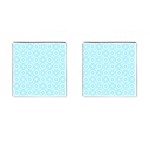 Mazipoodles Baby Blue Check Donuts Cufflinks (Square) Front(Pair)