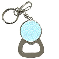 Mazipoodles Baby Blue Check Donuts Bottle Opener Key Chain by Mazipoodles