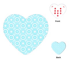 Mazipoodles Baby Blue Check Donuts Playing Cards Single Design (heart) by Mazipoodles