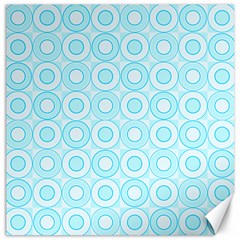 Mazipoodles Baby Blue Check Donuts Canvas 16  X 16  by Mazipoodles