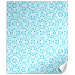 Mazipoodles Baby Blue Check Donuts Canvas 20  X 24  by Mazipoodles