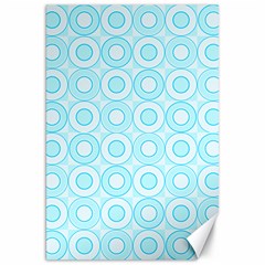 Mazipoodles Baby Blue Check Donuts Canvas 20  X 30 