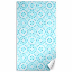 Mazipoodles Baby Blue Check Donuts Canvas 40  X 72  by Mazipoodles