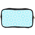 Mazipoodles Baby Blue Check Donuts Toiletries Bag (One Side) Front