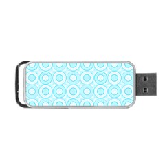 Mazipoodles Baby Blue Check Donuts Portable Usb Flash (two Sides) by Mazipoodles