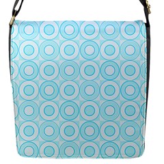 Mazipoodles Baby Blue Check Donuts Flap Closure Messenger Bag (s) by Mazipoodles