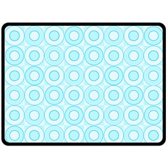 Mazipoodles Baby Blue Check Donuts Two Sides Fleece Blanket (large) by Mazipoodles