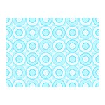 Mazipoodles Baby Blue Check Donuts Two Sides Premium Plush Fleece Blanket (Mini) 35 x27  Blanket Back