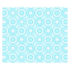 Mazipoodles Baby Blue Check Donuts Two Sides Premium Plush Fleece Blanket (small) by Mazipoodles