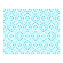 Mazipoodles Baby Blue Check Donuts Two Sides Premium Plush Fleece Blanket (large) by Mazipoodles