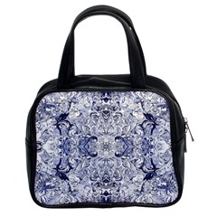 Blue Biro Arabesque Classic Handbag (two Sides) by kaleidomarblingart