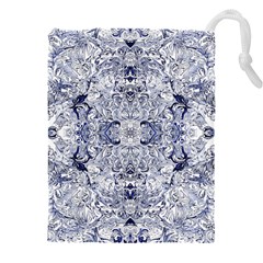 Blue Biro Arabesque Drawstring Pouch (4xl)