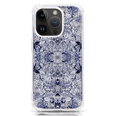 Blue Biro Arabesque Iphone 14 Pro Tpu Uv Print Case by kaleidomarblingart