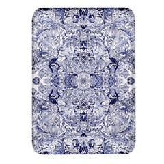 Blue Biro Arabesque Rectangular Glass Fridge Magnet (4 Pack) by kaleidomarblingart