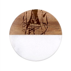 20230815 214856 0000 Classic Marble Wood Coaster (round)  by Divyanshstore