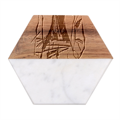 20230815 214856 0000 Marble Wood Coaster (hexagon) 