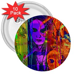 Lou 3  Buttons (10 Pack)  by MRNStudios