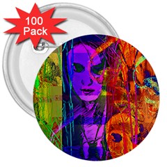 Lou 3  Buttons (100 Pack)  by MRNStudios