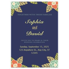 Tropical flower Wedding - Invitation Card 5  x 7 