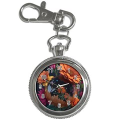 Crocodile Vs Monkey Watercolor 1 Dreamshaper V7 3d Floral 0 Key Chain Watches