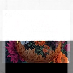 Crocodile Vs Monkey Watercolor 1 Dreamshaper V7 3d Floral 0 Rectangular Jigsaw Puzzl by mohdmosin2535