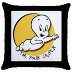 Casper2 Throw Pillow Case (Black) Front