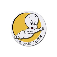 Casper2 Rubber Round Coaster (4 Pack)