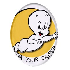 Casper2 Oval Glass Fridge Magnet (4 Pack)