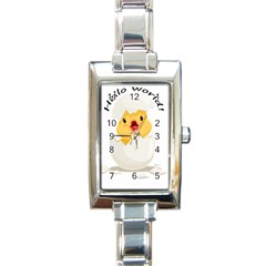 Cute Chick Rectangle Italian Charm Watch by RuuGallery10