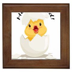 Cute Chick Framed Tile by RuuGallery10