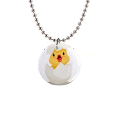 Cute Chick 1  Button Necklace