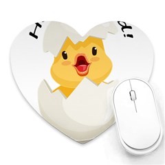 Cute Chick Heart Mousepad by RuuGallery10